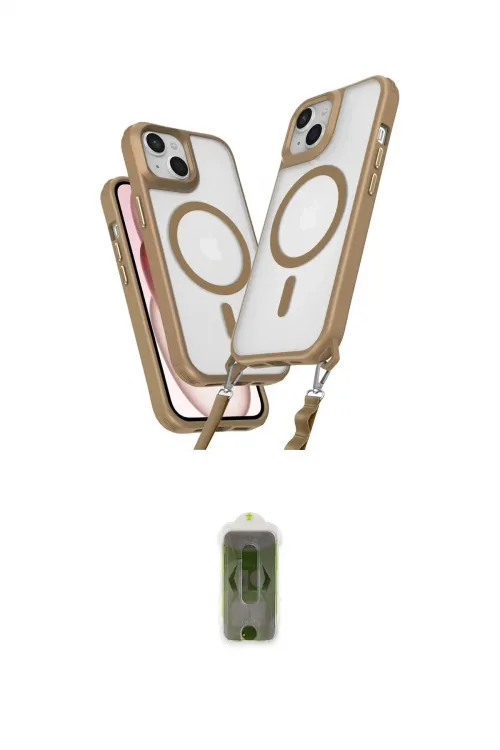 ieg™ iPhone 14 Kılıf Atlas Doku Koleksiyonu - Siyah Joko Magic 5D Hayalet Cam