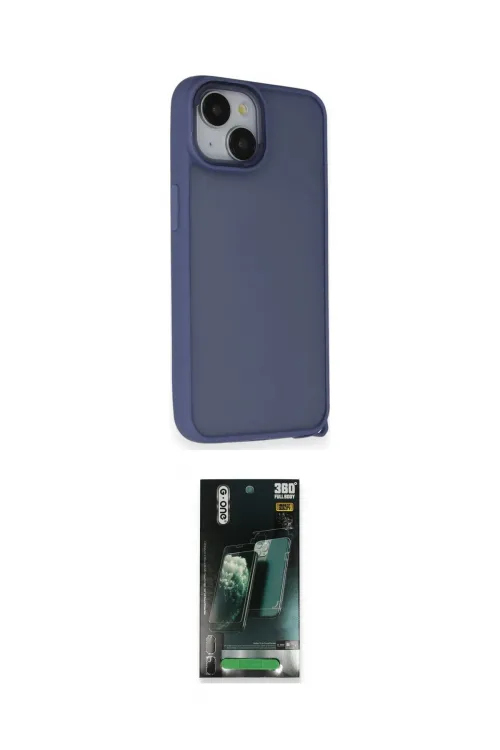 ieg™ iPhone 14 Kılıf Atlas Form - Şeffaf 360 Full Body Arka Koruyucu
