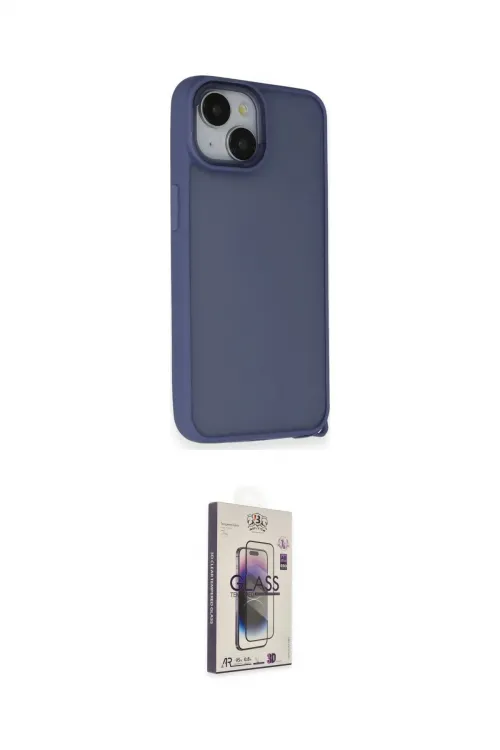 ieg™ iPhone 14 Kılıf Atlas Form - Siyah Bilvis 3D Cam Ekran Koruyucu