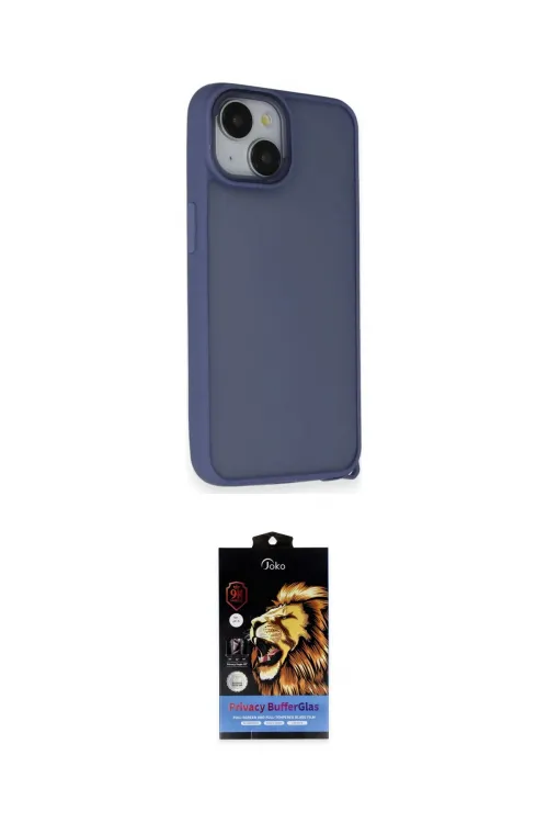 ieg™ iPhone 14 Kılıf Atlas Form - Siyah Buffer Hayalet Cam Ekran Koruyucu