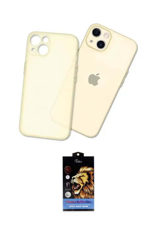 ieg™ iPhone 14 Kılıf Atlas Minimal Prime - Siyah Buffer Hayalet Cam Ekran Koruyucu
