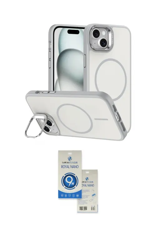 ieg™ iPhone 14 Kılıf Çekirdek Klasik - Şeffaf Royal Nano Ekran Koruyucu