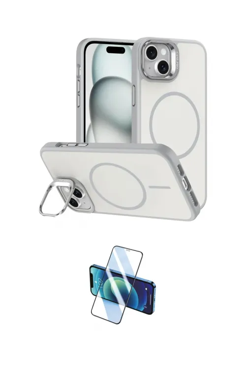 ieg™ iPhone 14 Kılıf Çekirdek Klasik - Siyah 3D Antistatik Cam Ekran Koruyucu