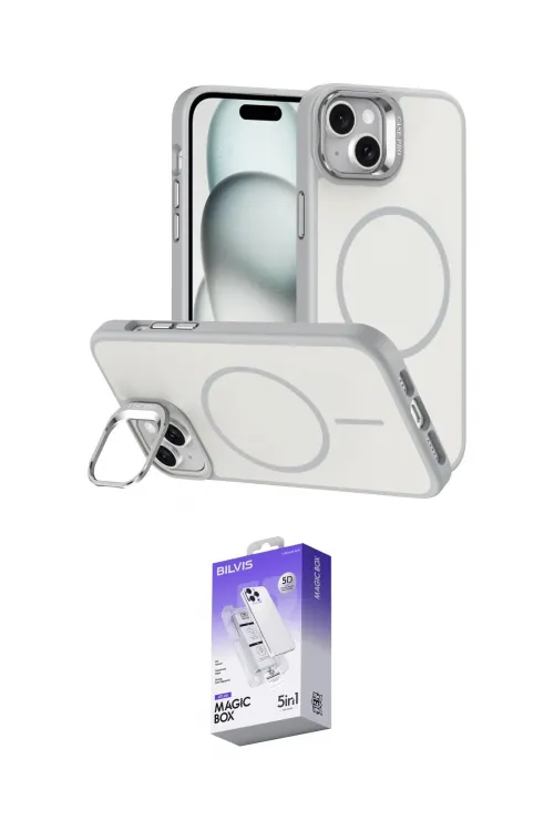 ieg™ iPhone 14 Kılıf Çekirdek Klasik - Siyah Bilvis 5in1 3D Magic Cam Ekran Koruyucu