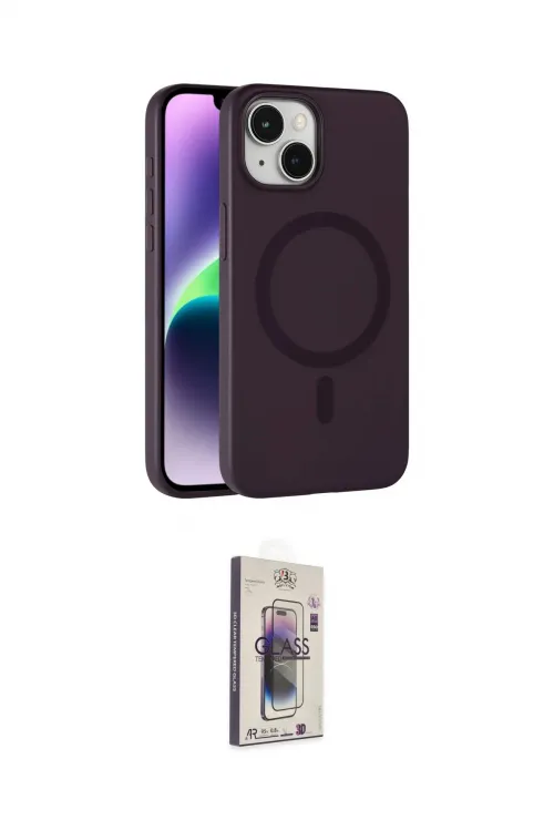 ieg™ iPhone 14 Kılıf Çekirdek Modern Prime - Siyah Bilvis 3D Cam Ekran Koruyucu