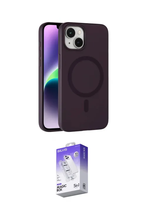 ieg™ iPhone 14 Kılıf Çekirdek Modern Prime - Siyah Bilvis 5in1 3D Magic Cam Ekran Koruyucu