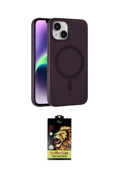 ieg™ iPhone 14 Kılıf Çekirdek Modern Prime - Siyah Buffer Cam Ekran Koruyucu