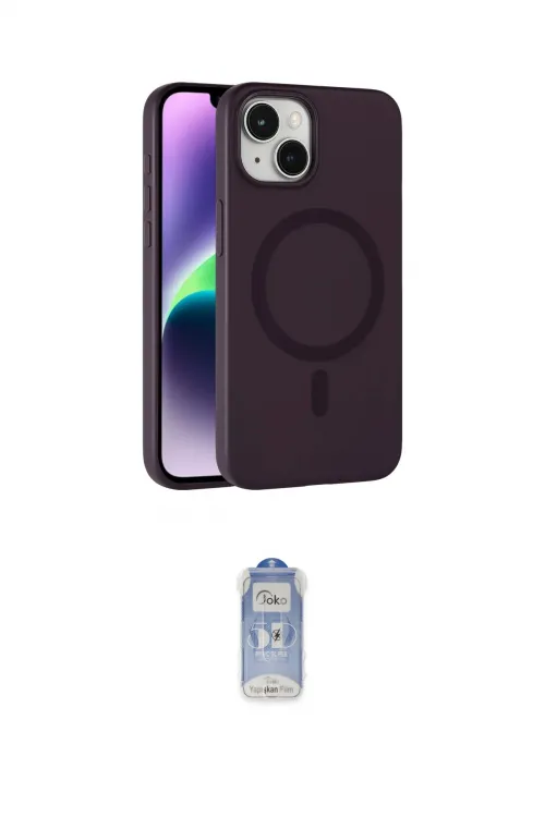 ieg™ iPhone 14 Kılıf Çekirdek Modern Prime - Siyah Joko Magic 5D Cam