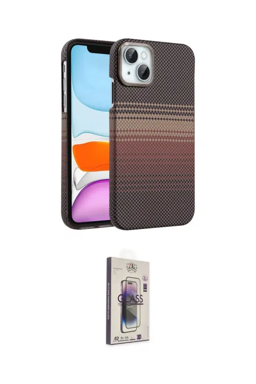 ieg™ iPhone 14 Kılıf Doruk Serisi - Siyah Bilvis 3D Cam Ekran Koruyucu