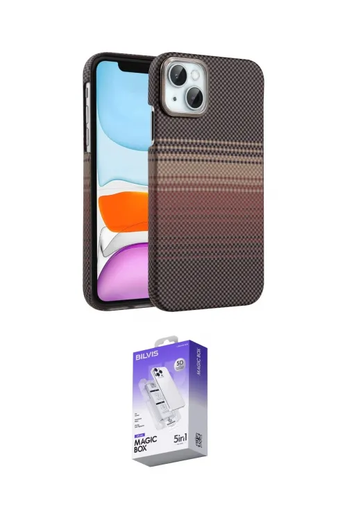 ieg™ iPhone 14 Kılıf Doruk Serisi - Siyah Bilvis 5in1 3D Magic Cam Ekran Koruyucu