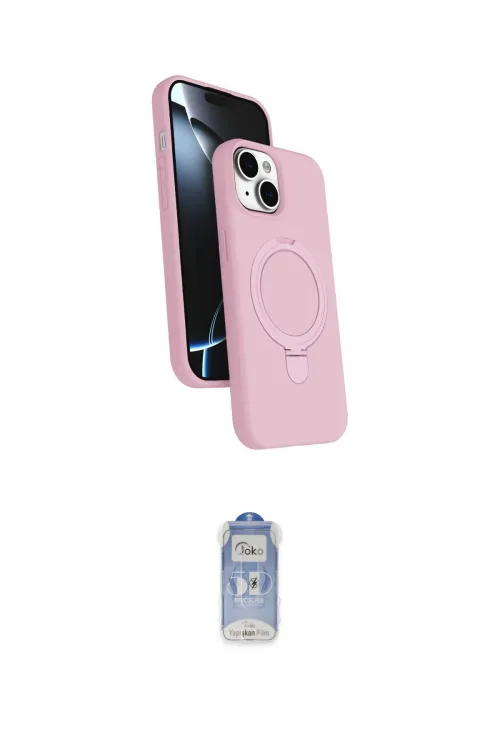 ieg™ iPhone 14 Kılıf İz Işık Koleksiyonu - Siyah Joko Magic 5D Cam