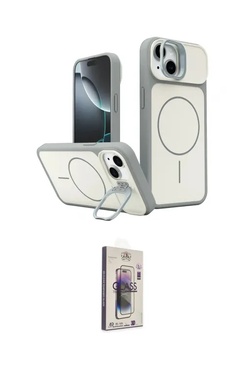 ieg™ iPhone 14 Kılıf İz Modern Prime - Siyah Bilvis 3D Cam Ekran Koruyucu