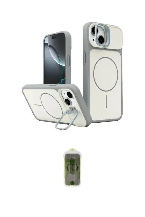 ieg™ iPhone 14 Kılıf İz Modern Prime - Siyah Joko Magic 5D Hayalet Cam