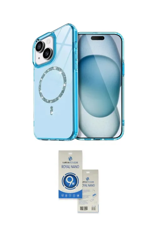ieg™ iPhone 14 Kılıf Kıvılcım Form Prime - Şeffaf Royal Nano Ekran Koruyucu