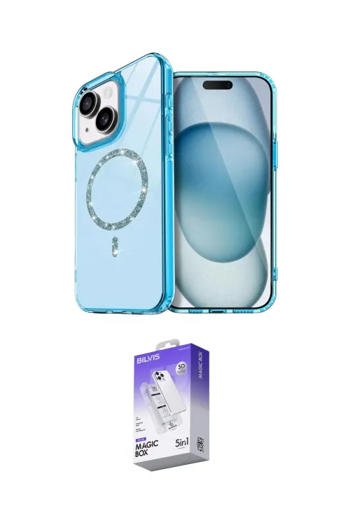 ieg™ iPhone 14 Kılıf Kıvılcım Form Prime - Siyah Bilvis 5in1 3D Magic Cam Ekran Koruyucu