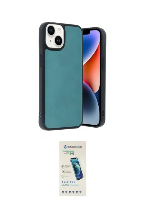 ieg™ iPhone 14 Kılıf Kıvılcım Işık Serisi - Şeffaf Pasifik Cam Ekran Koruyucu