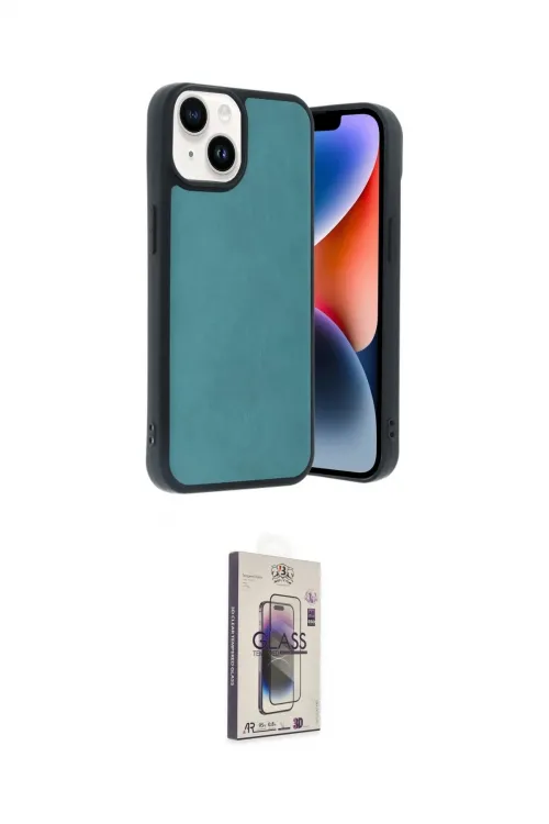 ieg™ iPhone 14 Kılıf Kıvılcım Işık Serisi - Siyah Bilvis 3D Cam Ekran Koruyucu