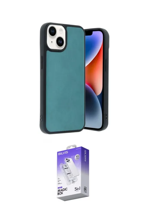 ieg™ iPhone 14 Kılıf Kıvılcım Işık Serisi - Siyah Bilvis 5in1 3D Magic Cam Ekran Koruyucu