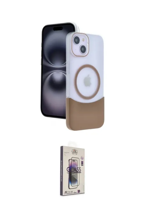 ieg™ iPhone 14 Kılıf Kozmos Form Özel Seri - Siyah Bilvis 3D Cam Ekran Koruyucu