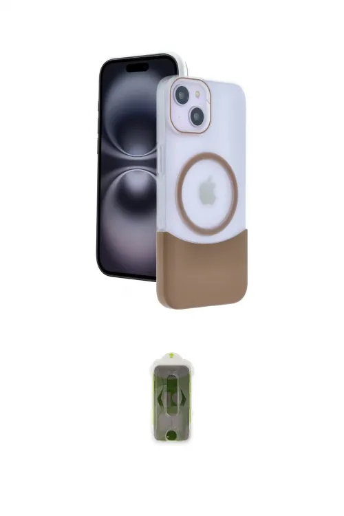 ieg™ iPhone 14 Kılıf Kozmos Form Özel Seri - Siyah Joko Magic 5D Hayalet Cam