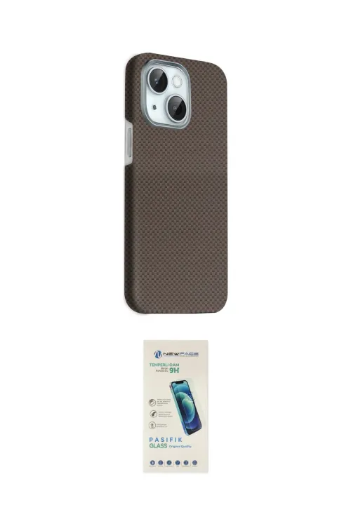 ieg™ iPhone 14 Kılıf Kozmos Klasik Prime - Şeffaf Pasifik Cam Ekran Koruyucu