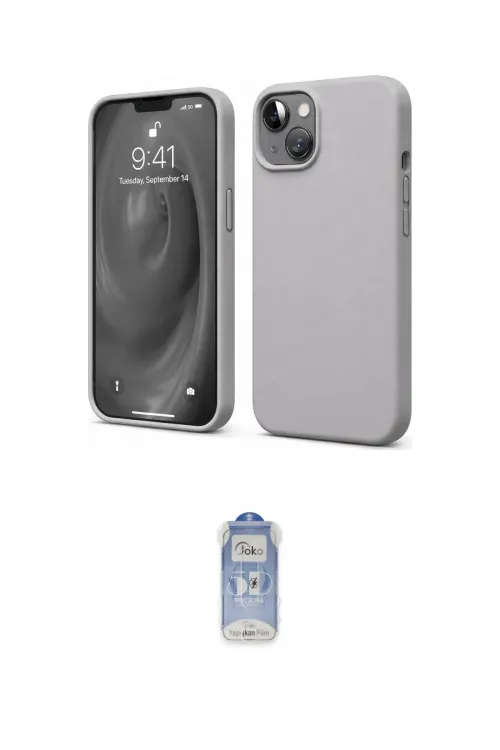 ieg™ iPhone 14 Kılıf Kozmos Yansıma Özel Seri - Siyah Joko Magic 5D Cam
