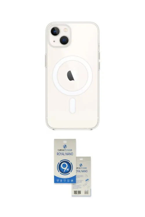 ieg™ iPhone 14 Kılıf Kutup Klasik Serisi - Şeffaf Royal Nano Ekran Koruyucu