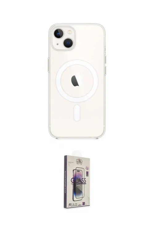 ieg™ iPhone 14 Kılıf Kutup Klasik Serisi - Siyah Bilvis 3D Cam Ekran Koruyucu