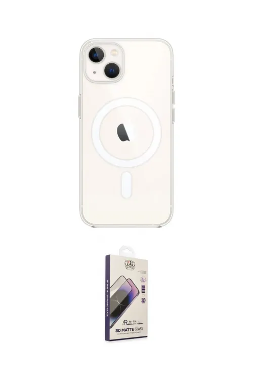 ieg™ iPhone 14 Kılıf Kutup Klasik Serisi - Siyah Bilvis 3D Mat Cam Ekran Koruyucu