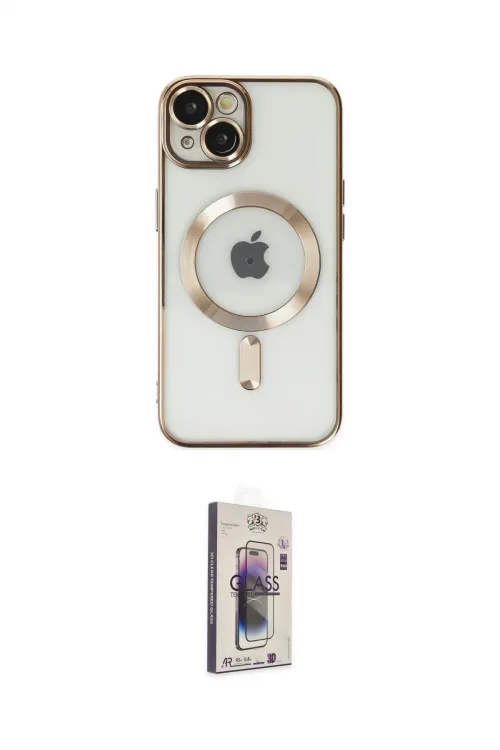 ieg™ iPhone 14 Kılıf Nova Işık Özel Seri - Siyah Bilvis 3D Cam Ekran Koruyucu