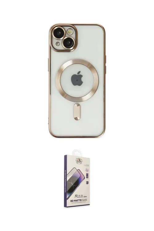 ieg™ iPhone 14 Kılıf Nova Işık Özel Seri - Siyah Bilvis 3D Mat Cam Ekran Koruyucu