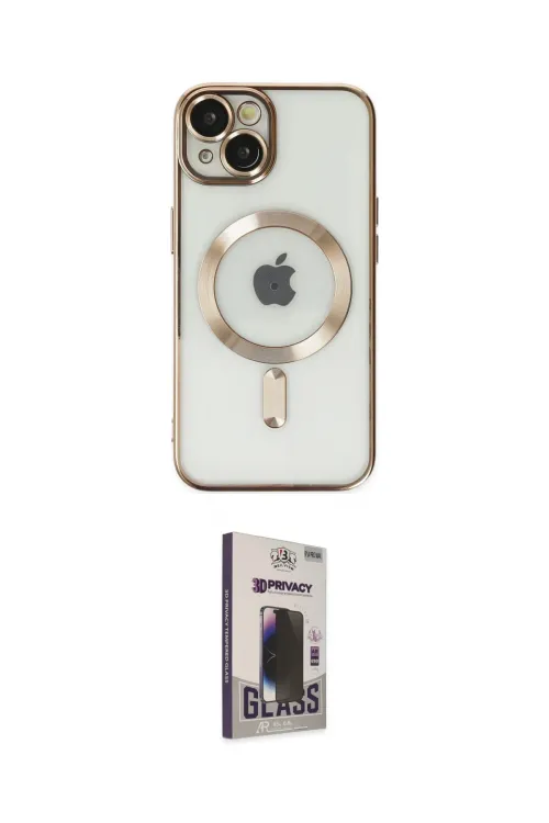ieg™ iPhone 14 Kılıf Nova Işık Özel Seri - Siyah Bilvis Hayalet Cam Ekran Koruyucu