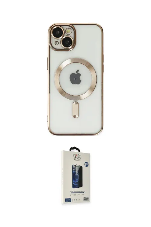 ieg™ iPhone 14 Kılıf Nova Işık Özel Seri - Siyah Bilvis Hayalet Cam Ekran Koruyucu