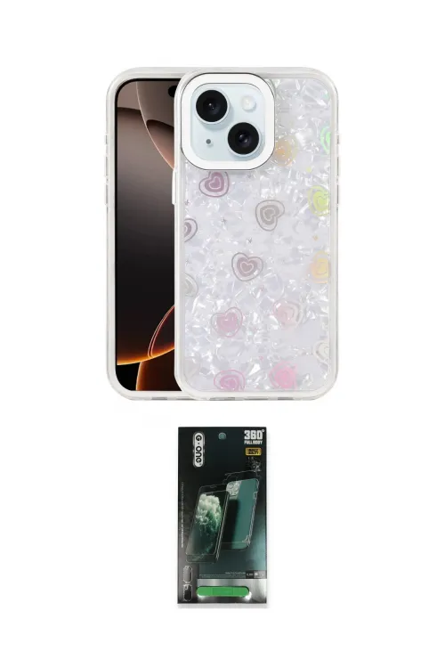 ieg™ iPhone 14 Kılıf Odak Prime - Şeffaf 360 Full Body Arka Koruyucu
