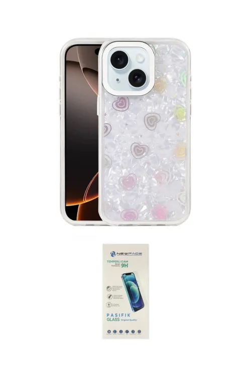 ieg™ iPhone 14 Kılıf Odak Prime - Şeffaf Pasifik Cam Ekran Koruyucu
