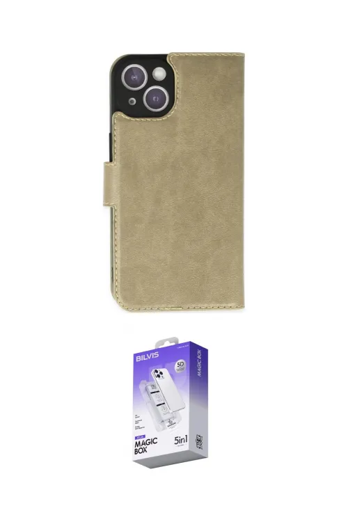 ieg™ iPhone 14 Kılıf Siluet Işık Serisi - Siyah Bilvis 5in1 3D Magic Cam Ekran Koruyucu