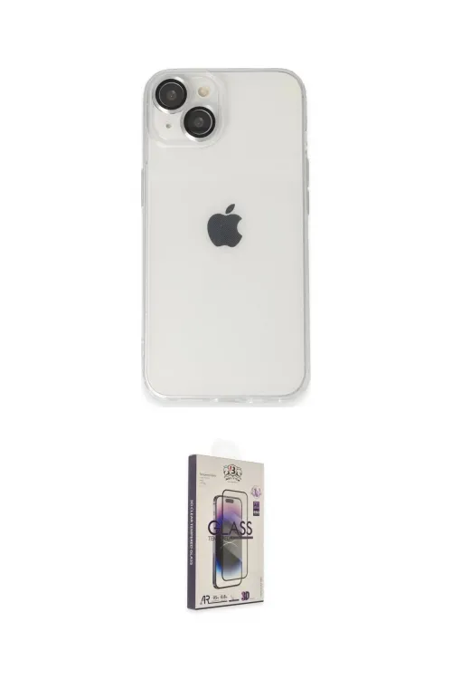 ieg™ iPhone 14 Kılıf Ufuk Minimal Özel Seri - Siyah Bilvis 3D Cam Ekran Koruyucu