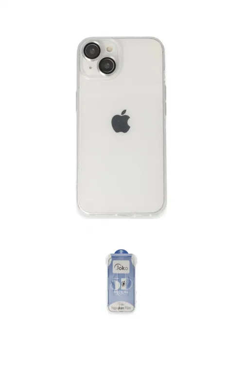 ieg™ iPhone 14 Kılıf Ufuk Minimal Özel Seri - Siyah Joko Magic 5D Cam