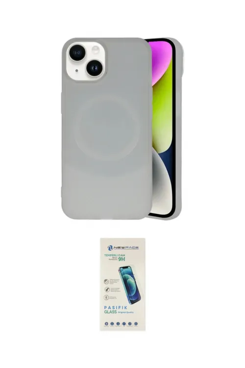 ieg™ iPhone 14 Kılıf Ufuk Serisi - Şeffaf Pasifik Cam Ekran Koruyucu