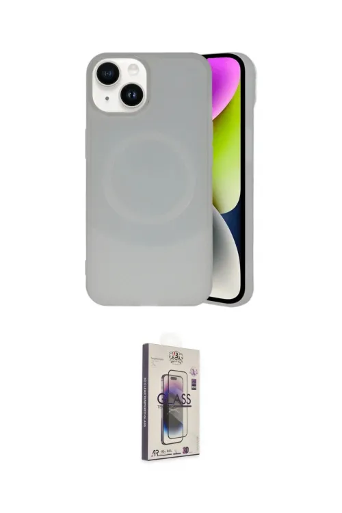 ieg™ iPhone 14 Kılıf Ufuk Serisi - Siyah Bilvis 3D Cam Ekran Koruyucu