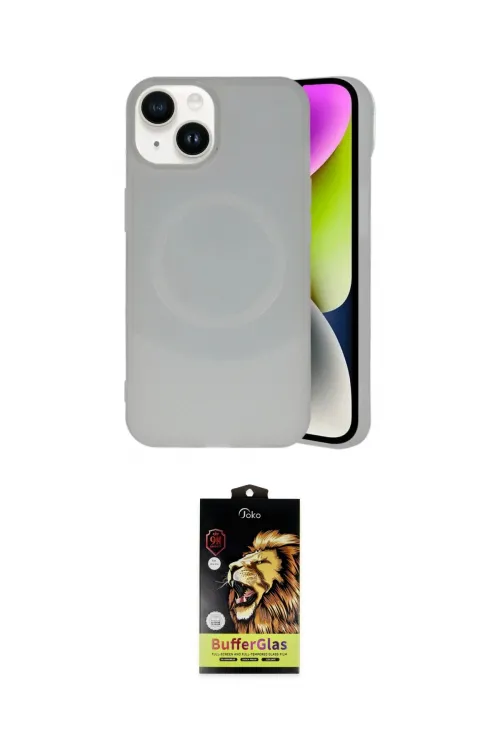 ieg™ iPhone 14 Kılıf Ufuk Serisi - Siyah Buffer Cam Ekran Koruyucu