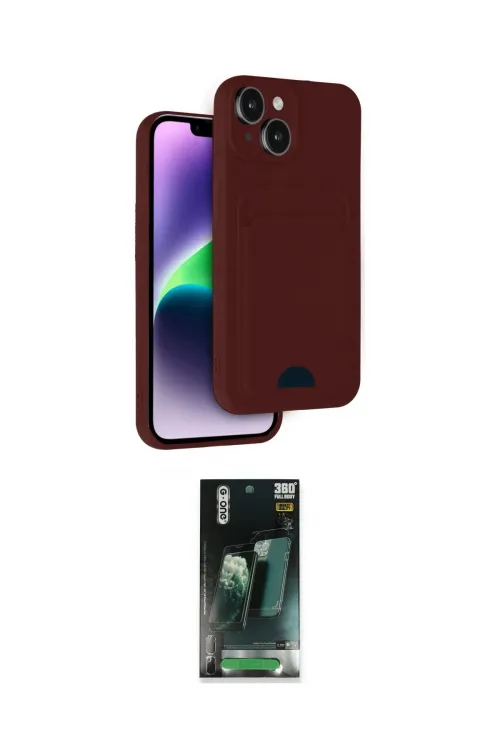 ieg™ iPhone 14 Kılıf Vadi Çizgi Prime - Şeffaf 360 Full Body Arka Koruyucu