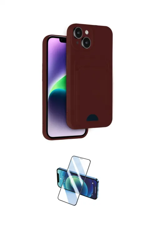 ieg™ iPhone 14 Kılıf Vadi Çizgi Prime - Siyah 3D Antistatik Cam Ekran Koruyucu