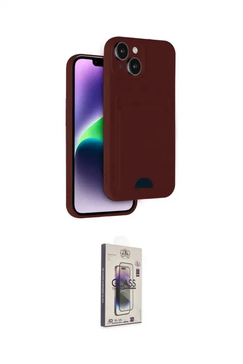 ieg™ iPhone 14 Kılıf Vadi Çizgi Prime - Siyah Bilvis 3D Cam Ekran Koruyucu