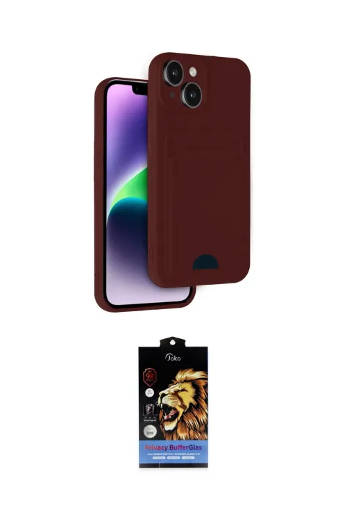 ieg™ iPhone 14 Kılıf Vadi Çizgi Prime - Siyah Buffer Hayalet Cam Ekran Koruyucu