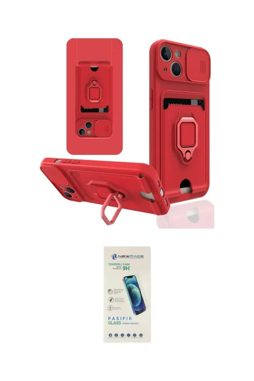 ieg™ iPhone 14 Kılıf Vadi Form Prime - Şeffaf Pasifik Cam Ekran Koruyucu