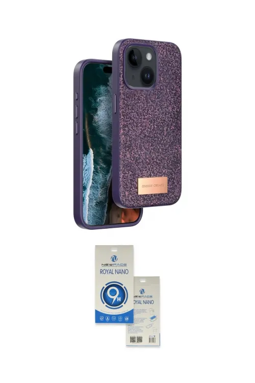 ieg™ iPhone 14 Kılıf Vadi Klasik Serisi - Şeffaf Royal Nano Ekran Koruyucu