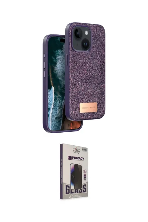 ieg™ iPhone 14 Kılıf Vadi Klasik Serisi - Siyah Bilvis Hayalet Cam Ekran Koruyucu