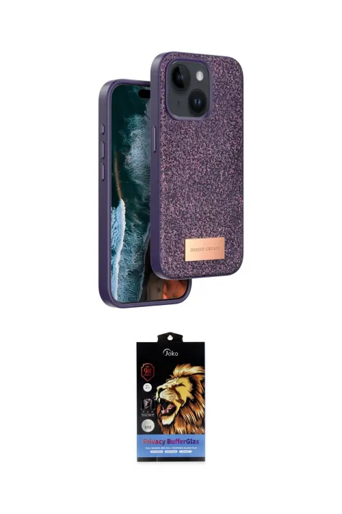 ieg™ iPhone 14 Kılıf Vadi Klasik Serisi - Siyah Buffer Hayalet Cam Ekran Koruyucu