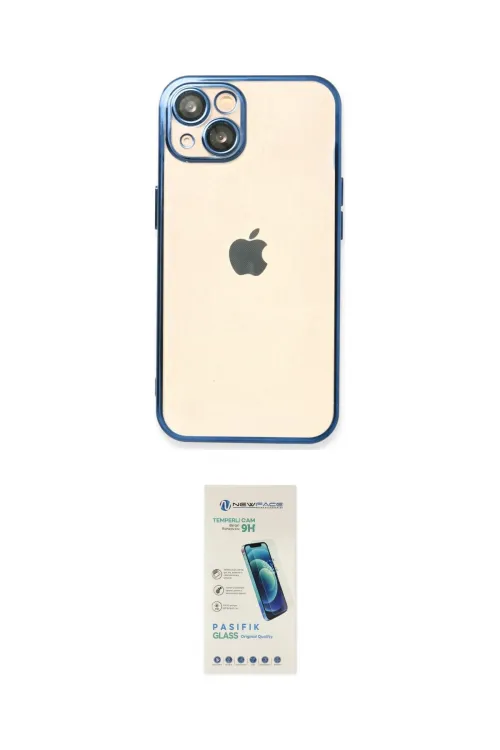 ieg™ iPhone 14 Kılıf Vadi Minimal - Şeffaf Pasifik Cam Ekran Koruyucu